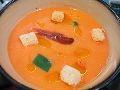 西班牙番茄冷汤配伊比利亚火腿-帕歌西班牙餐厅paco tapas
