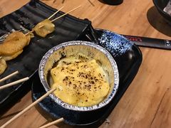 烤芝士榴莲-路边摊小炉子烧烤