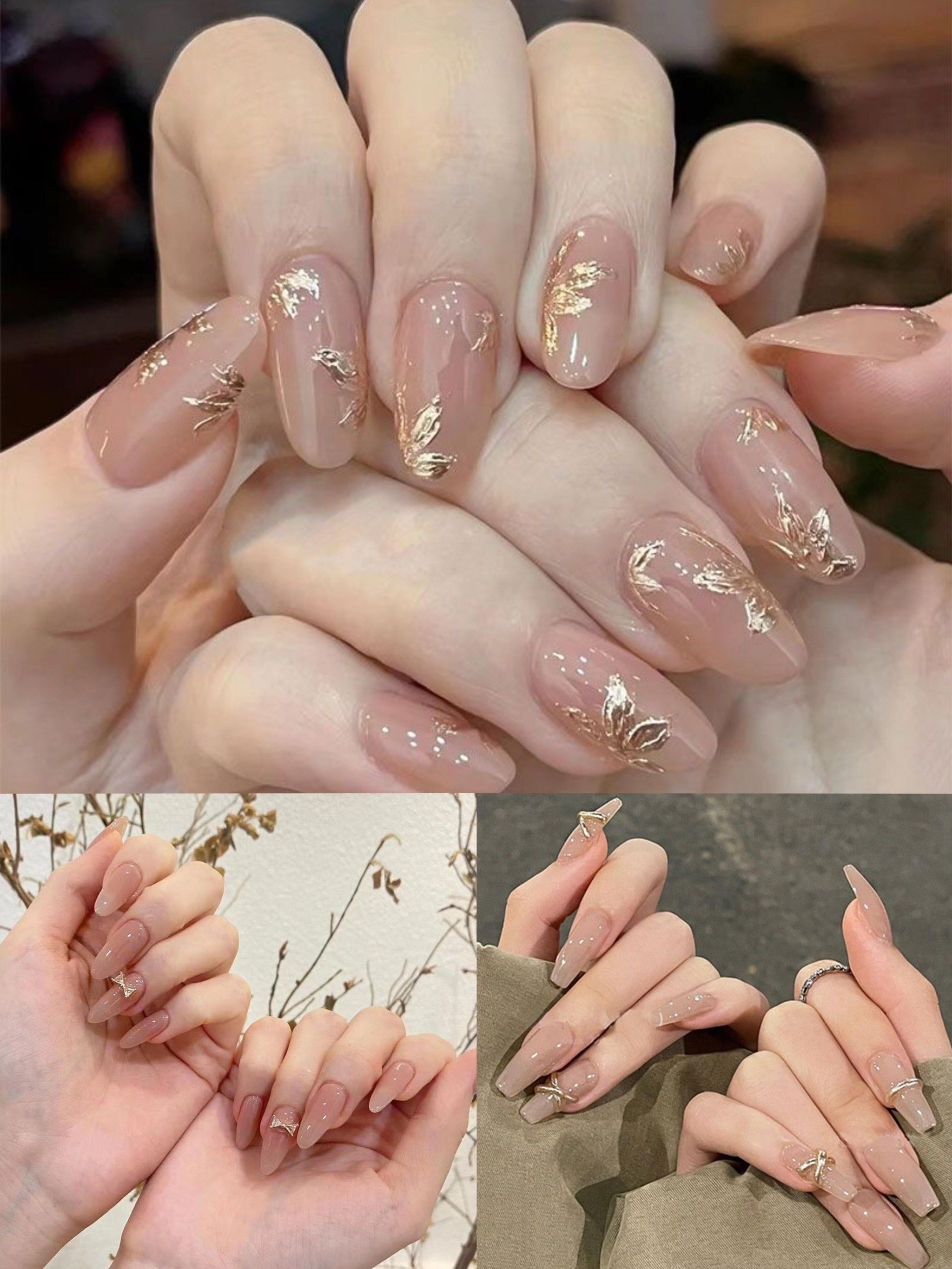 美甲款式 裸色气质美甲#美睫美甲