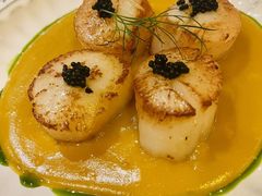 香煎鲜贝配南瓜泥-Bistro Les Lilas丁香花小酒馆