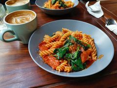 菠菜香肠螺丝面-VESH COFFEE(定西路店)