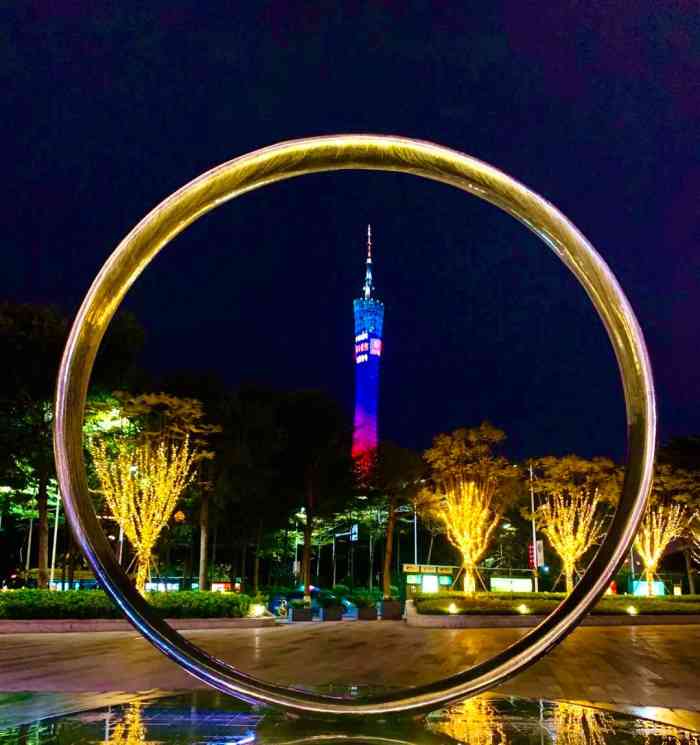 天德广场夜景广州天德广场环天德广场图片广州天德广场指环天德广场