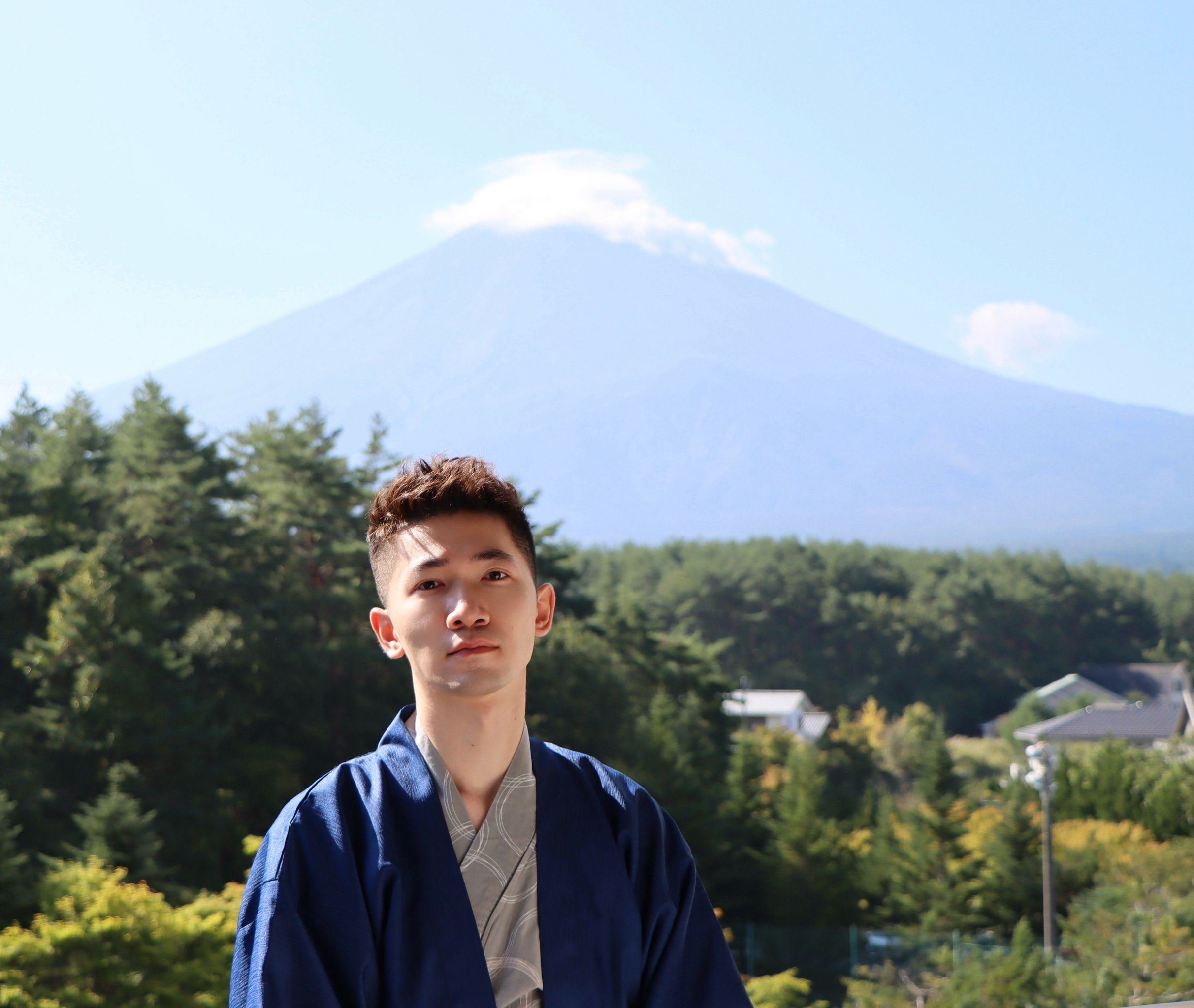 日本 #男生发型 #拍照 #旅游 「富士山」