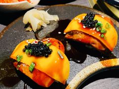 炙烧鹅肝芒果鱼籽手握-AJIYA·池袋日式烧肉自助(天津万象城店)