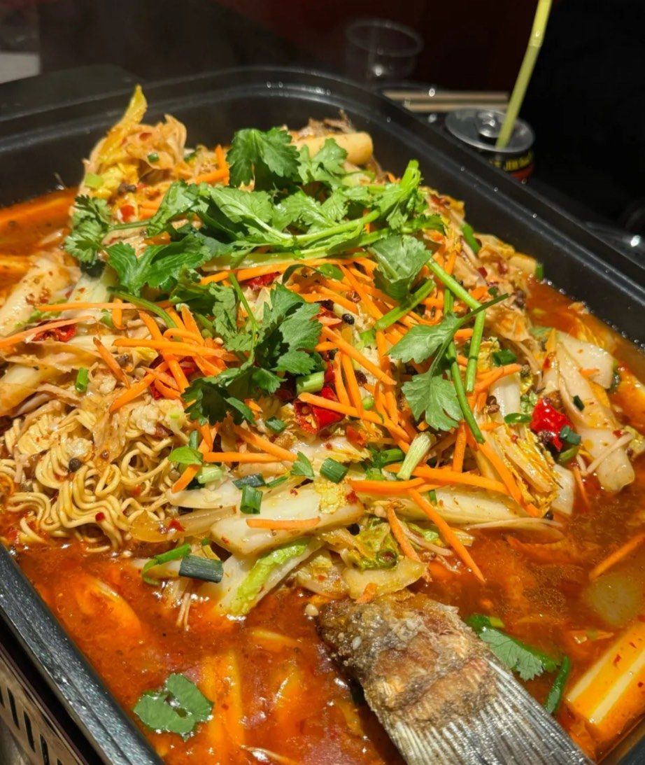 健康好味烤鱼蔬菜