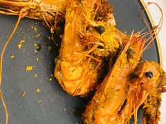 炭烤大虾-开间茶馆·围炉煮茶