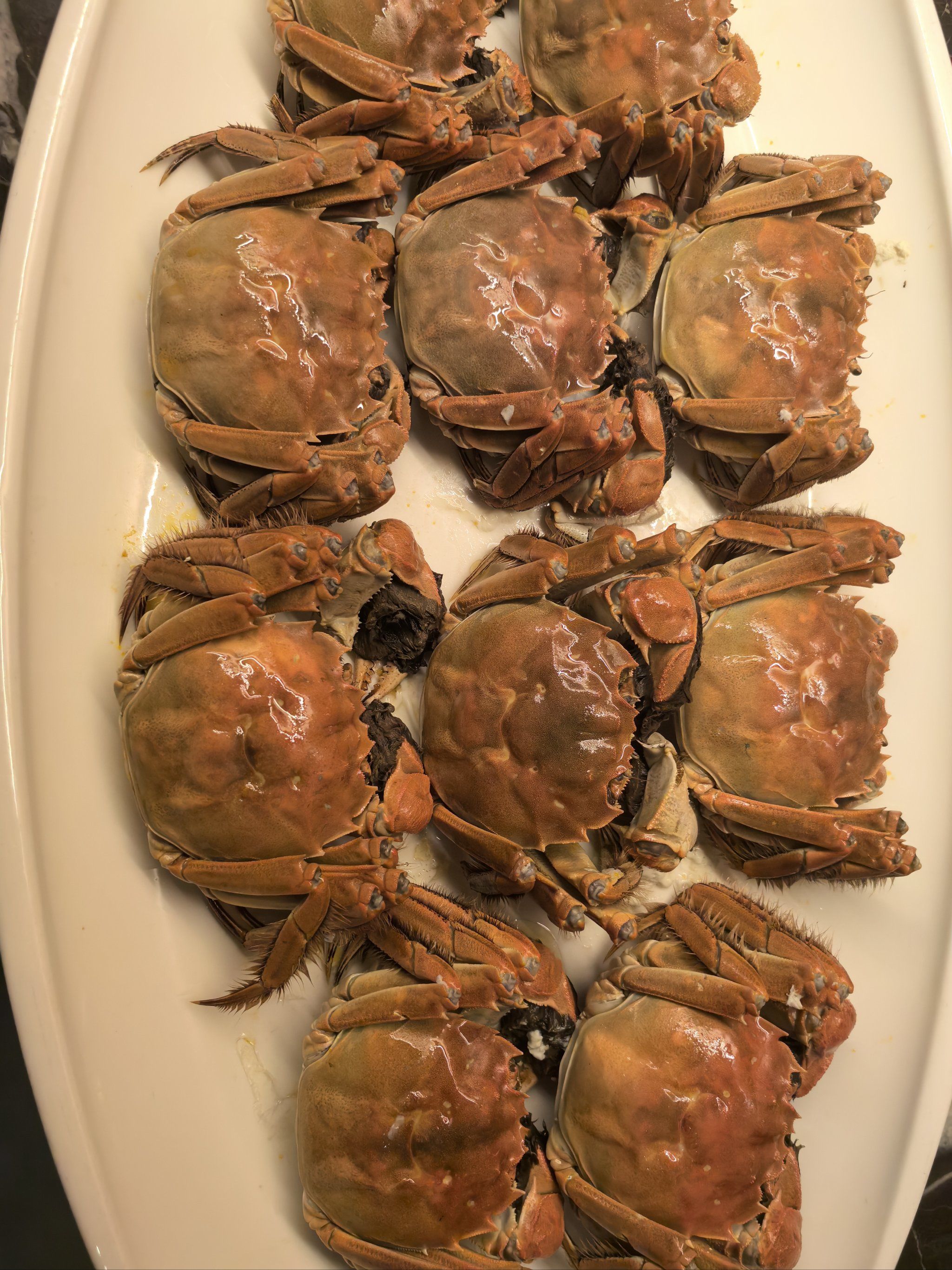 清蒸大闸蟹,原汁原味是对它的尊重.掀开红