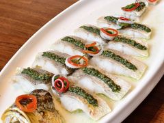 东北蕨菜蒸黄鱼-喜鼎海胆水饺(东港店)