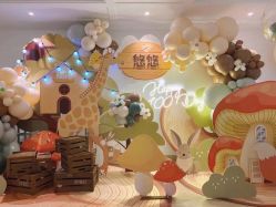 -团子宝宝宴派对百日宴生日布置策划·求婚策划·气球布置别墅民宿