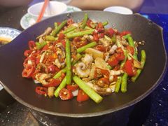 干锅八爪鱼-老头儿油爆虾(胜利河美食街店)