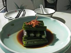 凉拌秋葵-七的湖·晚芳亭·阳澄湖农家菜·大闸蟹(莲花岛店)