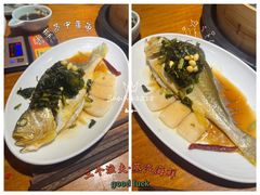 雪菜蒸中黄鱼-三个渔夫·蒸汽海鲜(小白楼店)