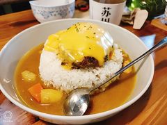 芝士牛肉汉堡咖喱饭-红小满休闲餐厅(十全街店)