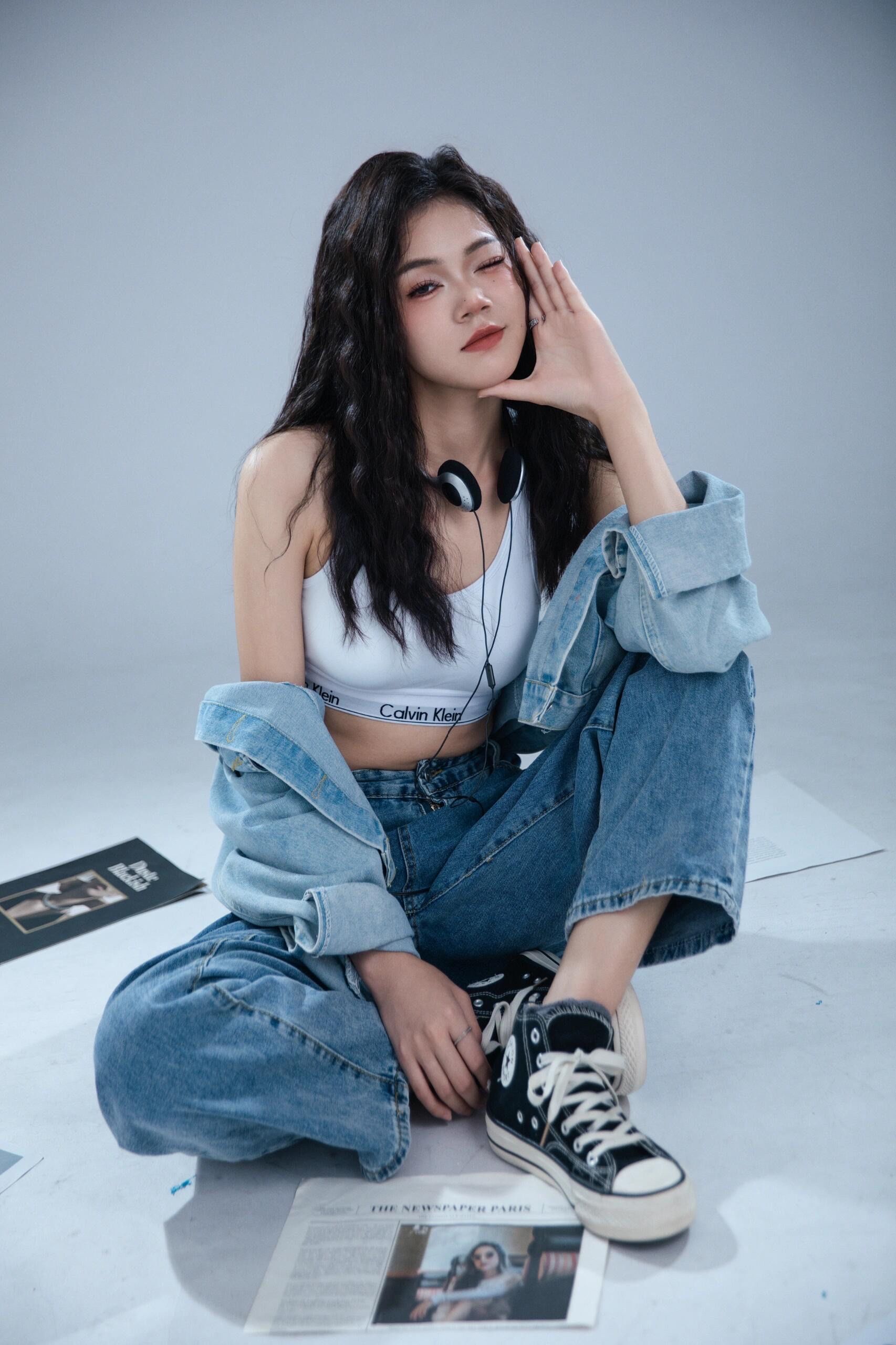 美式甜酷03牛仔休闲风少女写真7815超减龄||风格: 甜酷 & 休闲