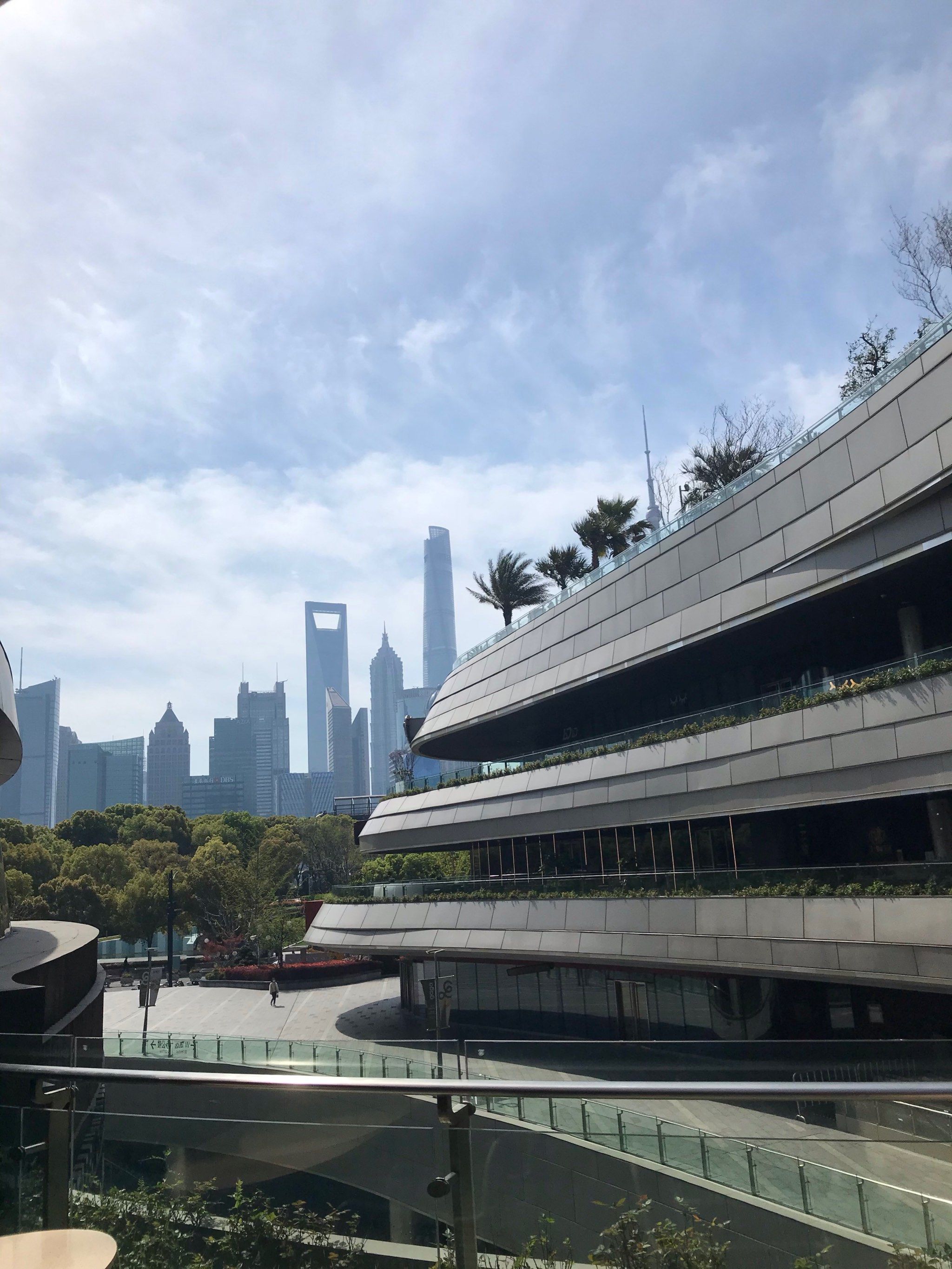 早上的白玉兰广场