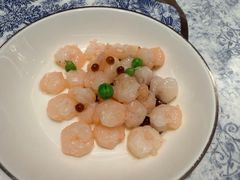 豌豆水晶虾仁佐鱼籽醋-君来湖滨饭店·渔餐厅