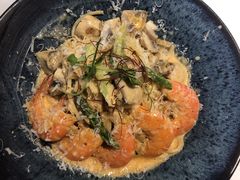 芝士蘑菇鲜虾意大利面-BE BRIGHT KITCHEN(正佳广场店)