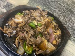 铁板鸡杂-堤边美食
