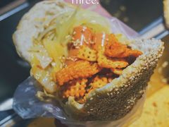 牛肉肠花干夹馍-三兄弟高炉烧饼