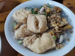 肠血汤加油豆腐粉丝猪油渣-仓桥面结店