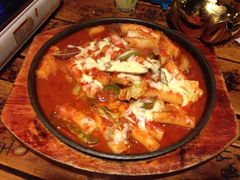 奶酪海鲜炒米条-包装马车·韩国料理·포장마차