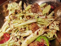 干锅有机花菜-绿茶餐厅(华联万柳店)