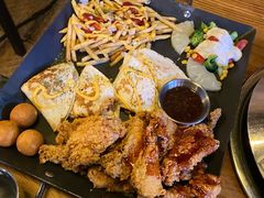 烤肉泡菜馅饼-包装马车·韩国料理·포장마차