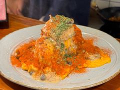辣奶油菌菇烤三文鱼蛋包饭-Hey!蛋包饭(中山店)
