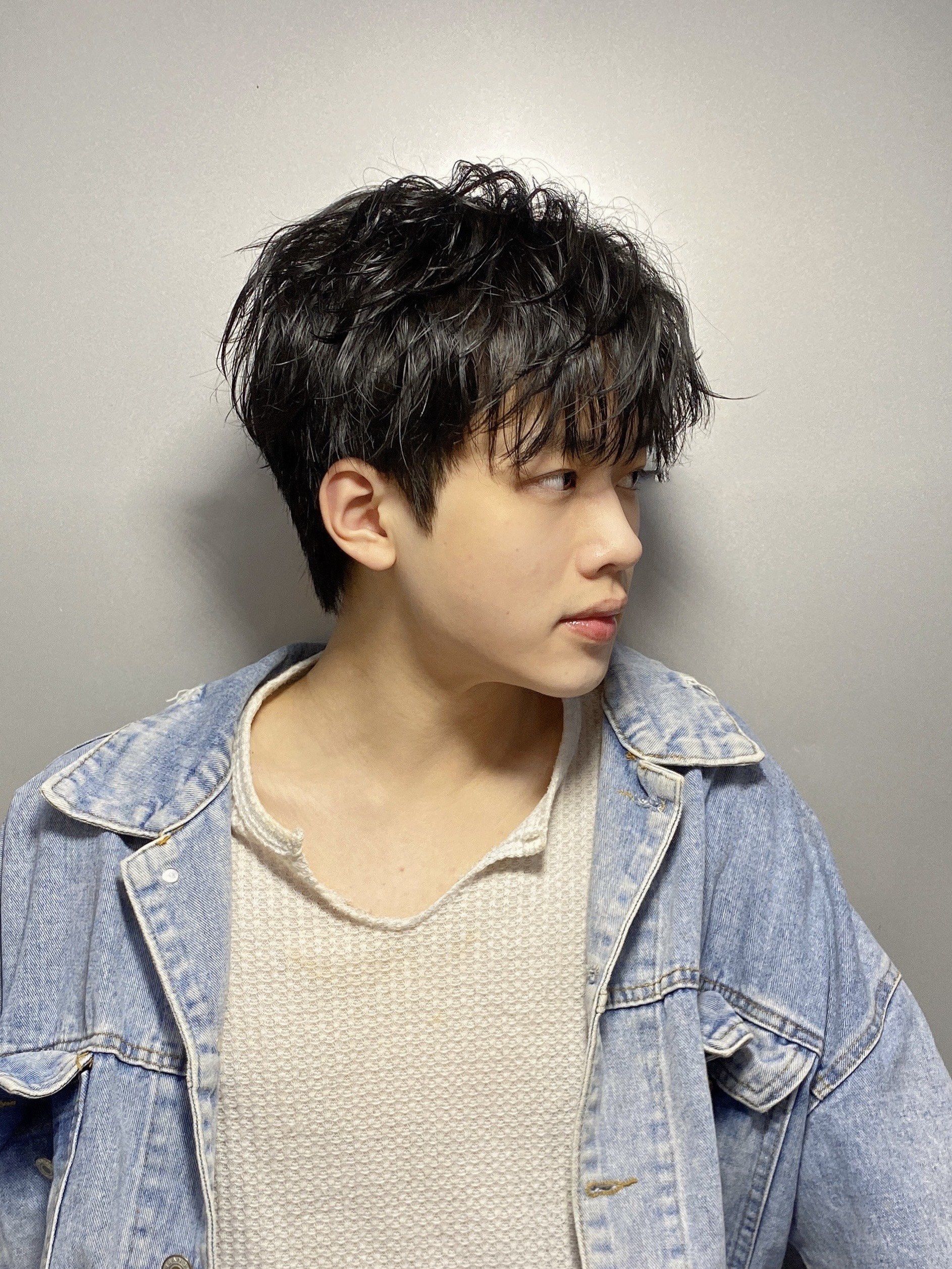 少年感发型 #男士发型 韩系微分烫