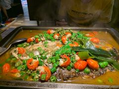 鲜青椒小龙虾烤鱼-探鱼·鲜青椒爽麻烤鱼(西南商都店)