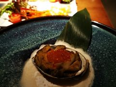 火焰黑鲍配海胆-岩也·日料与酒(龙岗天安云谷店)