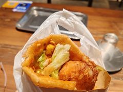 -小红车炸蛋葱油饼