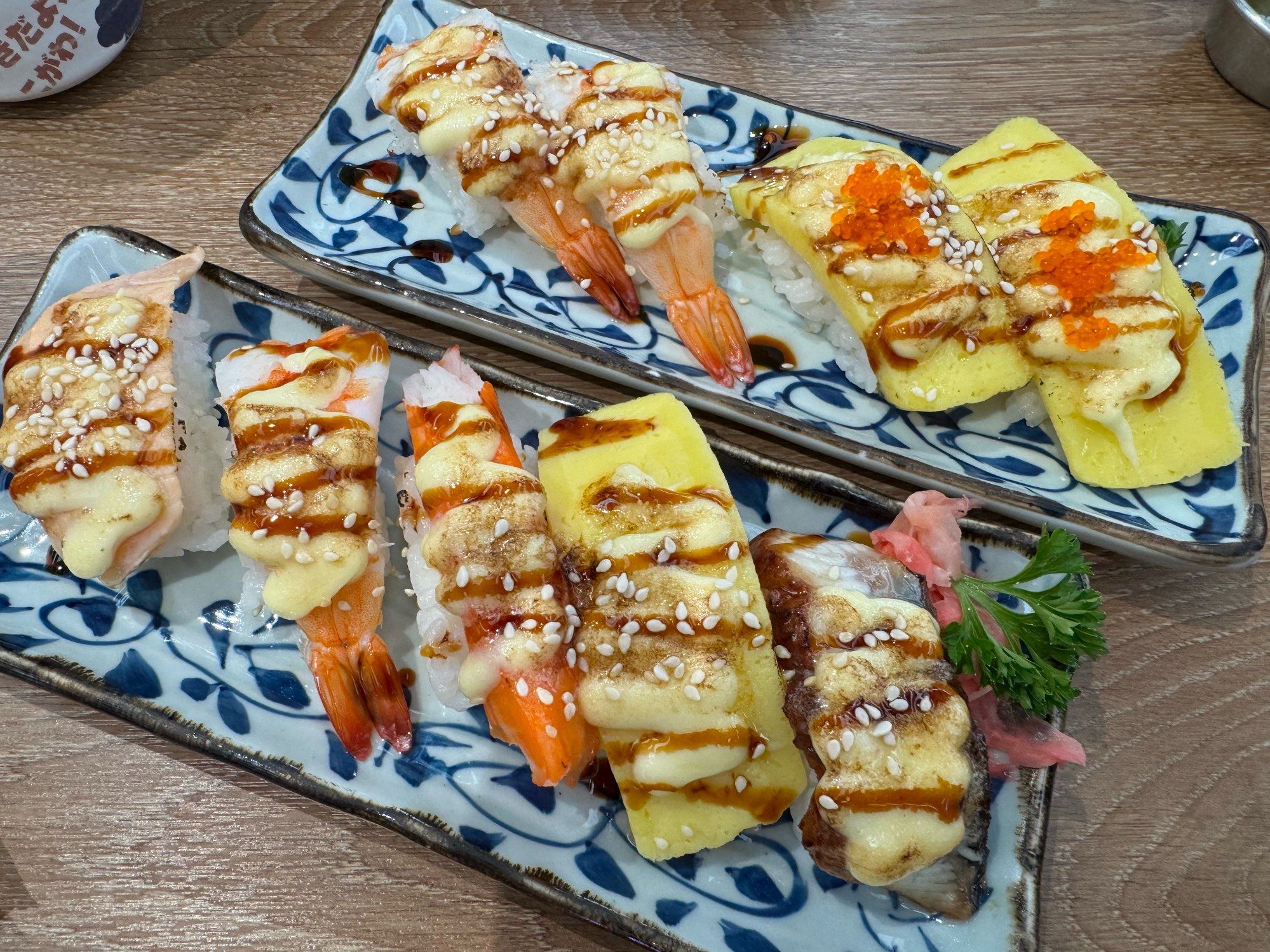 鲜虾寿司第一,玉子烧寿司第二,每次不知道