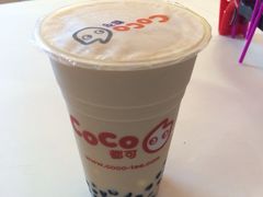 布丁奶茶（半糖）-CoCo都可(湖滨银泰店B区店)