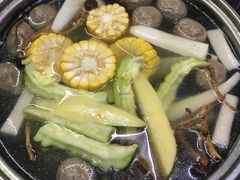 很清甜的汤底-山珍鲜牛肉火锅本地老字号(汕中老店)