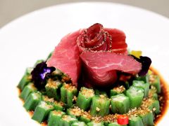 黑椒牛肉拼秋葵-将相和·海鲜蒸饺大连菜