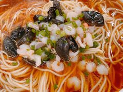 虾仁肉丝面-吴越荣记苏州菜·松鼠桂鱼100%活鱼现做(斜塘老街店)