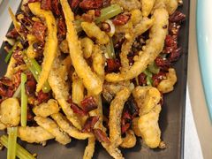 干煸鱿鱼须-大眼锅贴水饺(河东店)