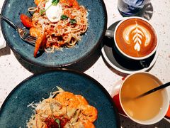 鲜茄茸大虾配马斯卡朋意大利面-BE BRIGHT KITCHEN(正佳广场店)