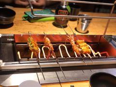 会自己转的烧烤炉-悦屋老板娘的烤肉店(紫薇田园店)