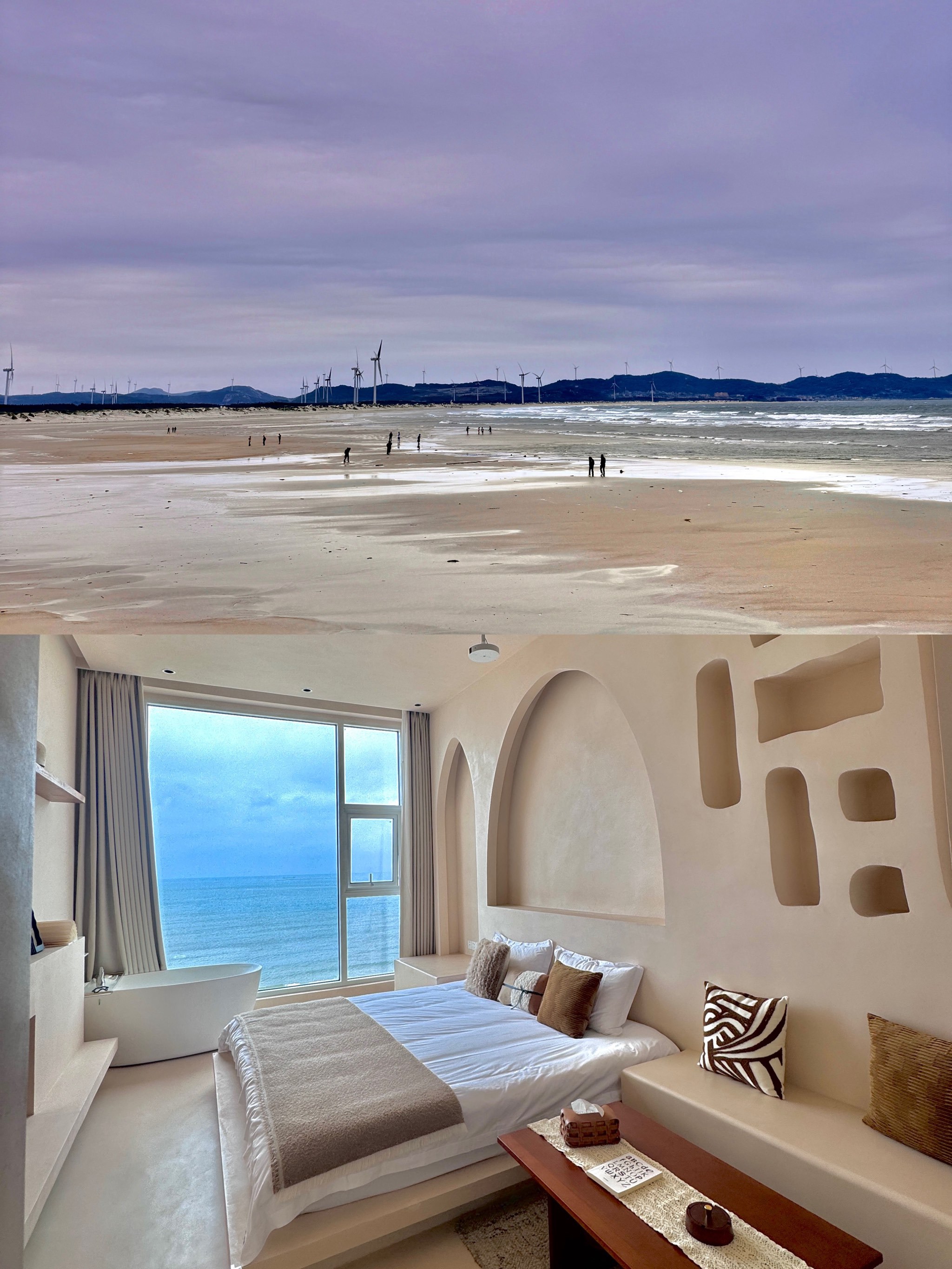 海边上的圣托里尼海景房美到
窒息