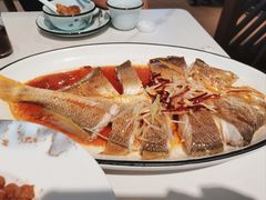 葱油蒸东海黄花鱼-1937青岛老味道·海肠捞饭·青岛菜(大鲍岛栈桥店)