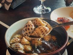 古越陈酿煮花螺-杭州西子湖四季酒店·金沙厅