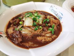白菜油渣炒鱿鱼-顾家土菜館