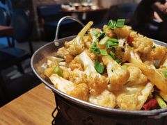 干锅焗花菜-茅炒屋龙虾·烧烤·湘菜(新河路店)