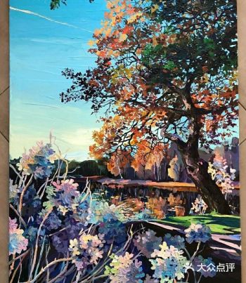 白雪皑皑，夕阳西下，却是一副画