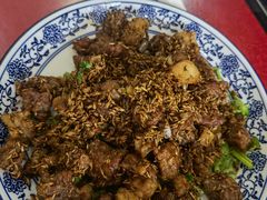 孜然羊肉-北大地皖峰饭馆