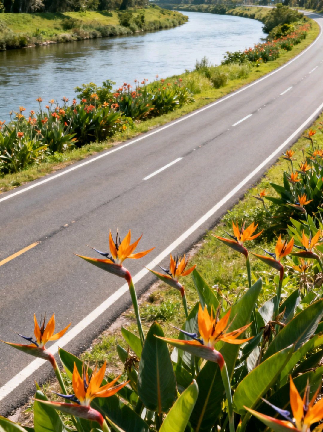 一条平坦宽阔的大马路