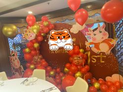 -宝宝百日宴周岁生日派对气球布置策划