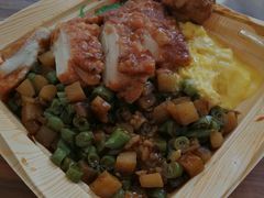 新奥尔良鸡腿饭＋猪肉脆骨丸-罗森便利店(鱼市街店)